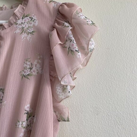 Show Me Your MuMu Pink Floral Coquette Ruffle Mumu Mini Dress - Picture 6 of 10